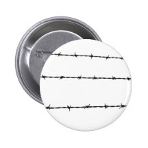 barbed wire pinback button