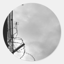 Barbed Wire Round Stickers