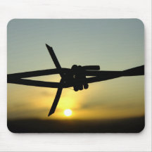 Barbed Wire Sunset Mousepad