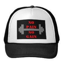 barbell NO PAIN NO GAIN Trucker Hat