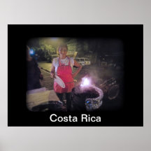 Barbeque on the Beach in Costa Rica - Bordered Posters