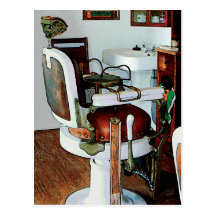 Barber Chair Post Card
