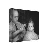 Barber - First Haircut Canvas Prints