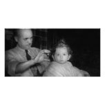 Barber - First Haircut Customized Photo Card