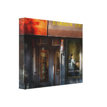 Barber - NY - West Village Barber Shop Gallery Wrapped Canvas