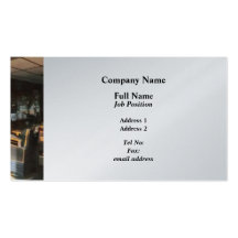 Barber Shop With Sun Streaming Through Window Business Card Templates