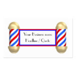 Barbershop scroll business card template
