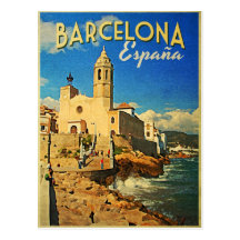 Barcelona Spain Vintage Travel Postcards