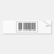 Barcode Art Historian Bumper Stickers