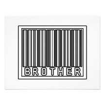 Barcode Brother Personalised Invites