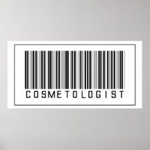 Barcode Cosmetologist Poster