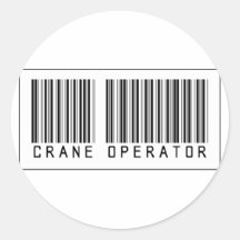 Barcode Crane Operator Sticker