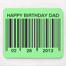 Barcode Happy Birthday mousepad