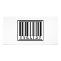 Barcode Italian Custom Photo Card