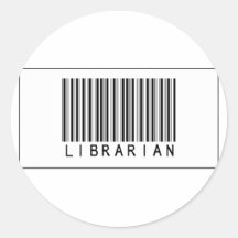 Barcode Librarian Round Sticker