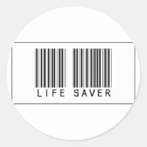 Barcode Life Saver Round Sticker