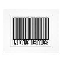 Barcode Little Brother Invitations