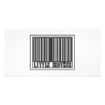 Barcode Little Brother Personalised Photo Card