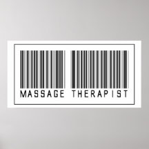 Barcode Massage Therapist Posters