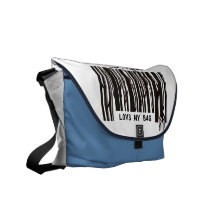 barcode messenger bag