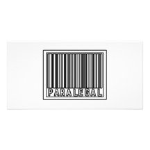 Barcode Paralegal Custom Photo Card
