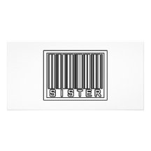 Barcode Sister Photo Greeting Card
