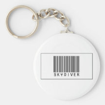 Barcode Skydiver Keychain