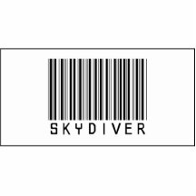 Barcode Skydiver Photo Cutout