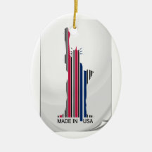 barcode sticker made in usa christmas tree ornament