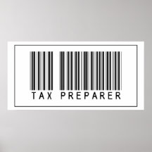 Barcode Tax Preparer Posters