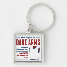 Bare Arms Rick Santorum Sweater Vest 2012 Keychains