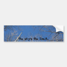 Bare Branches and Sky, The sky's the limit... Bumper Sticker