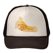 Barefoot Plumeria logo Mesh Hat