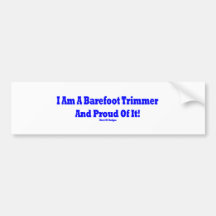 Barefoot trimmer bumper sticker