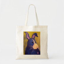 BargasArtworks Big Blue Bunny Bag