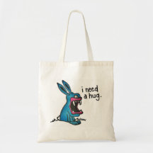 BargasArtworks I need a Hug Killer Bunny Bag