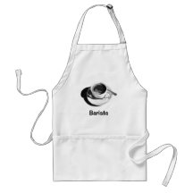 BARISTA APRON: PENCIL DRAWING, COFFEE CUP