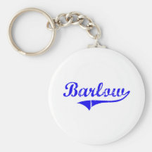 Barlow Surname Classic Style Keychains