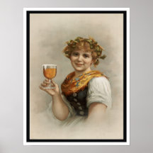 BARMAID WITH BEER POSTERS