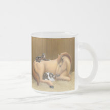 Barn Friends Frosted Glass Mug