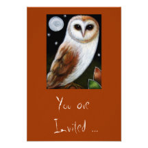 BARN OWL HALLOWEEN PARTY Invitation