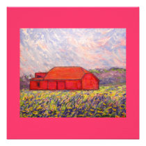 barn with irises invitations