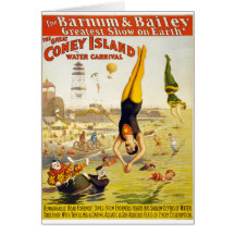 Barnum & Bailey Coney Island Water Carnival Greeting Card