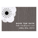 Barnwood Inspired French Anemone Save The Date Invite