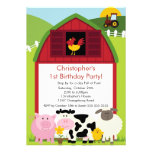 Barnyard Animal Fun Birthday Party Personalised Invitations