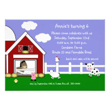 Barnyard Birthday Invitation