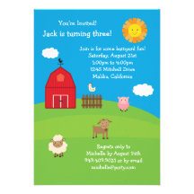 Barnyard Birthday Party Invitation