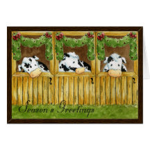 Barnyard Grapevine Season's Greetings Card
