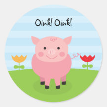 Barnyard Party Personalised Birthday Stickers