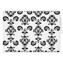 Baroque Black Notecards (blank inside)